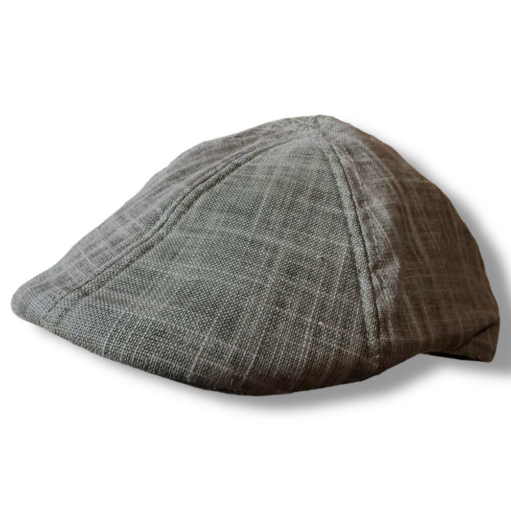 Stetson Drving Cap Mens Gray Brown Linen Blend Cabbie Newsboy Hat Size S/M
